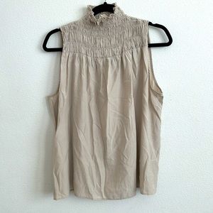 GRADE & GATHER smocked neck blouse